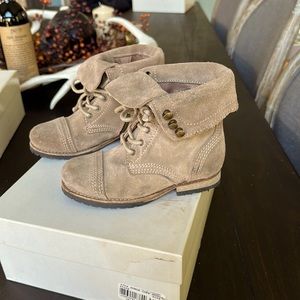 All Saints SPITALFIELDS little Kids 8 Distress/Suede Cuff Military boot  NIB